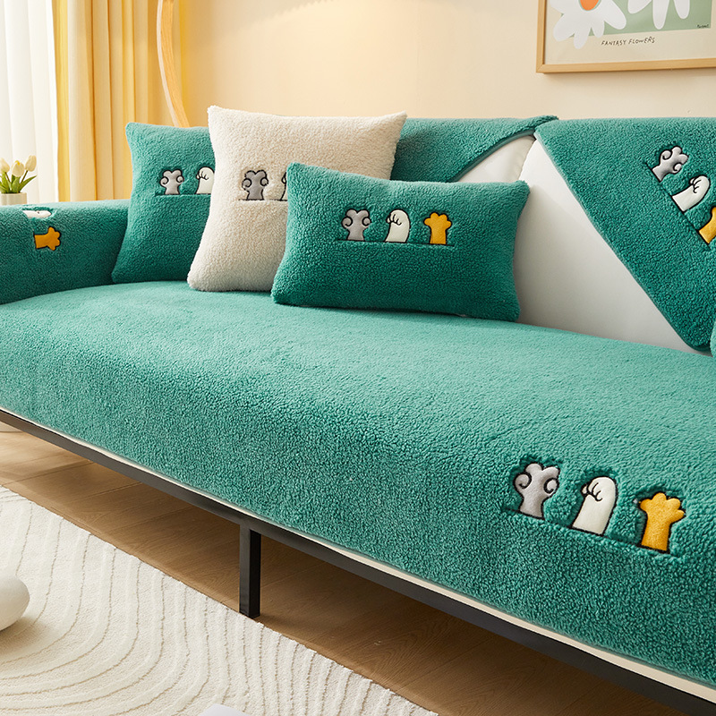 Picture of Lamb Velvet Winter Sofa Cushion Non-Slip Cushion 2025 New All-Inclusive Sofa Cover Full Cover Cloth Wholesale Soft