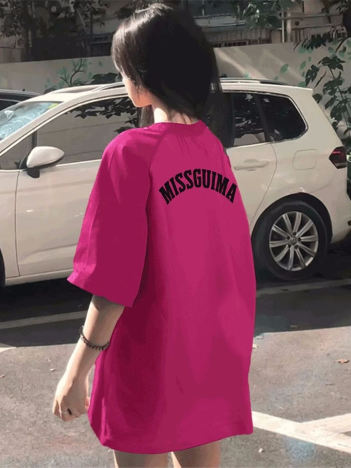 Cotton Summer Dopamine Top Letter Printing Shoulder T-shirt Women's Heavy Short-sleeved T-shirt Trendy Brand Short-sleeved T-shirt for Women