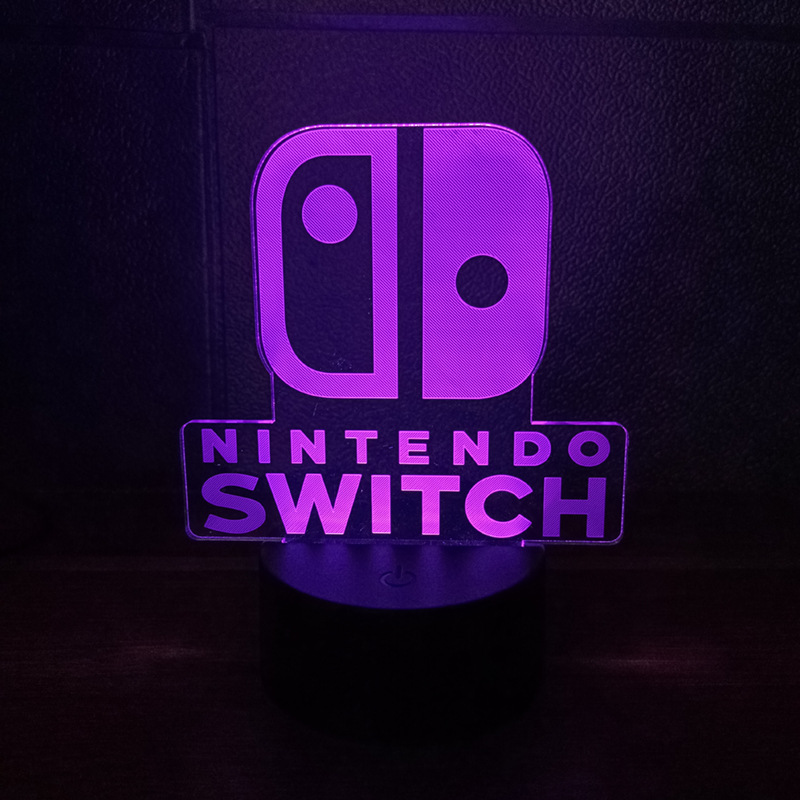 Cross-border 3d night Nintendo Nintendo switch peripheral decorative atmosphere light LOGO icon lamp desk lamp