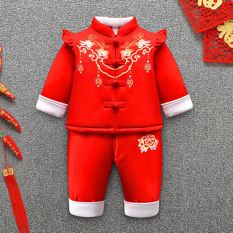 Picture of Spot Spring European and American Infant Boys' Jumpsuits Cotton Long-Sleeved Triangle Crawling Clothes Baby Summer Clothes