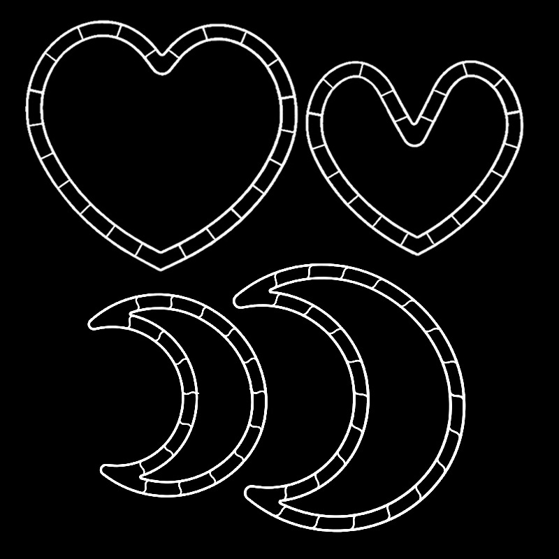 Valentine's Day Romantic Love Moon Shape Flower Arrangement Handy Gadget Convenient Bouquet Shaping Floral Flower Shop Wholesale
