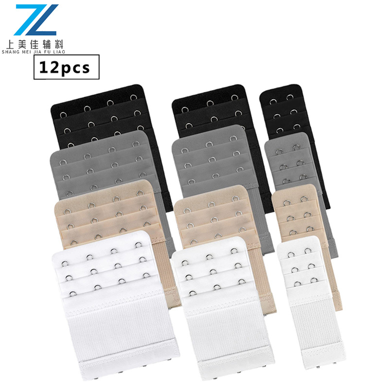 [Cross-border Combination suit] 12pcs Elastic Bra Three Rows Two Three Four Buckle Rear Extension Buckle Manufacturers