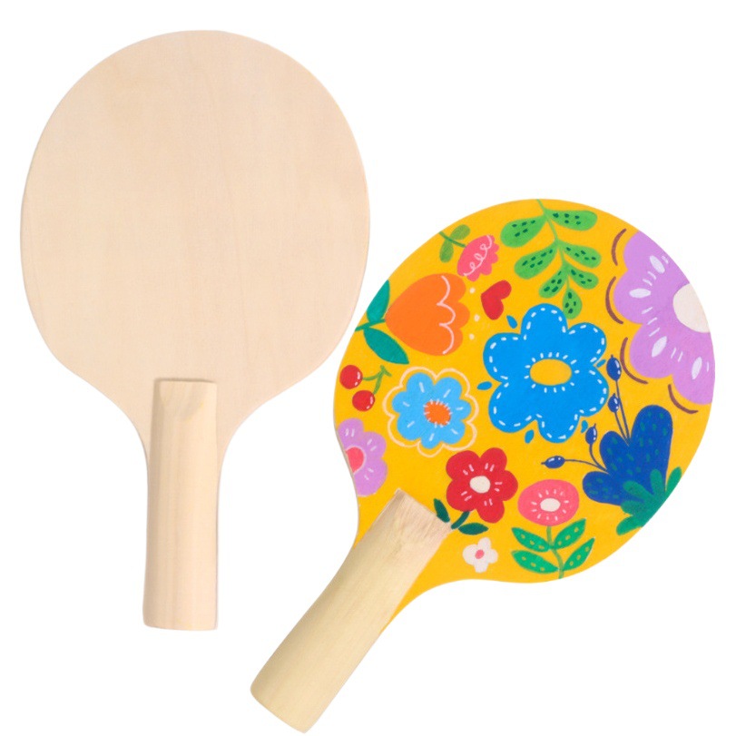 Board badminton racket suit children hand-painted graffiti diy material package Cricket indoor three-hair racket shuttlecock shuttlecock racket