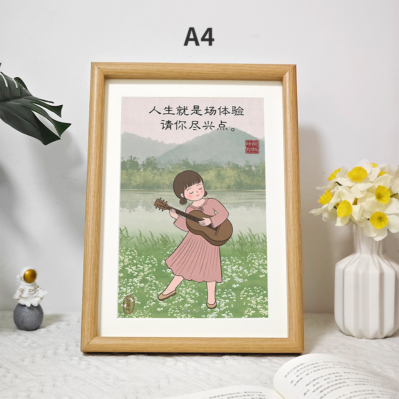 Picture of Factory wholesale simple creative wooden photo frame table 7 inch 10 inch A4 living room office hanging dual-purpose picture frame