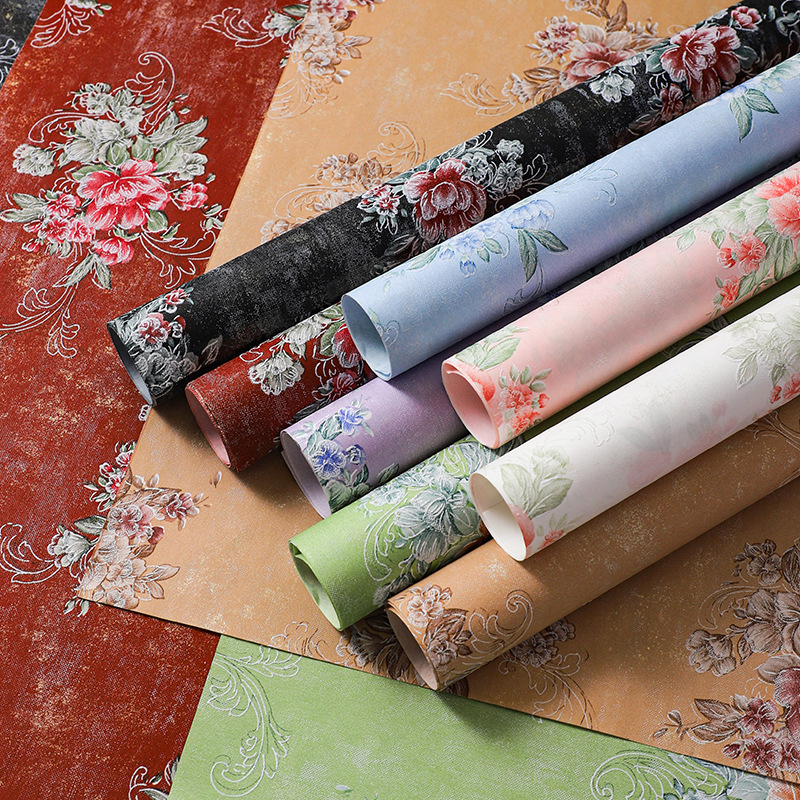 Zhuo fiber flower material national color Tianxiang art paper relief gift package flower paper thickened bouquet material flower wrapping paper