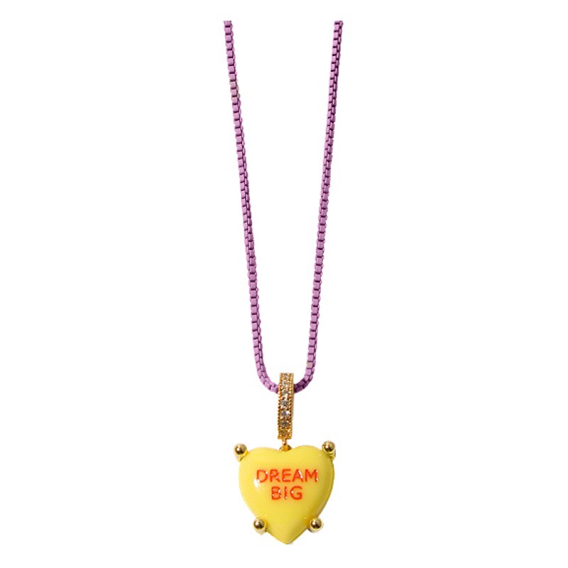 Bts Same Heart Pendant Necklace Simple Niche Design High-End Necklace Female Stylish Versatile Ins Clavicle Chain