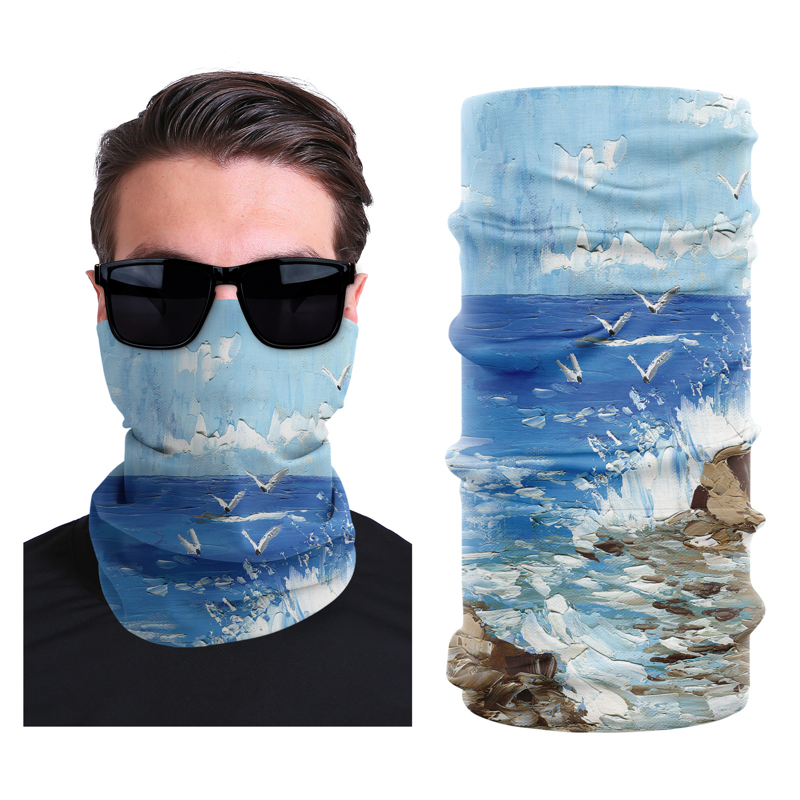Picture of Xunhui magic scarf outdoor scarf mountaineering riding scarf high elastic seamless Ice Silk face towel cross-border bandana
