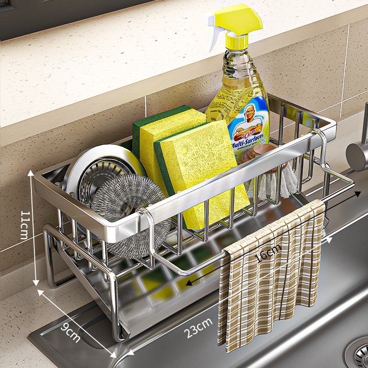 Picture of Manufacturer Supplies Kitchen Utensils Drain Basket Household Multi-Functional Drain Rack Multi-Layer Rag Rack Cross-Border Drain Basket
