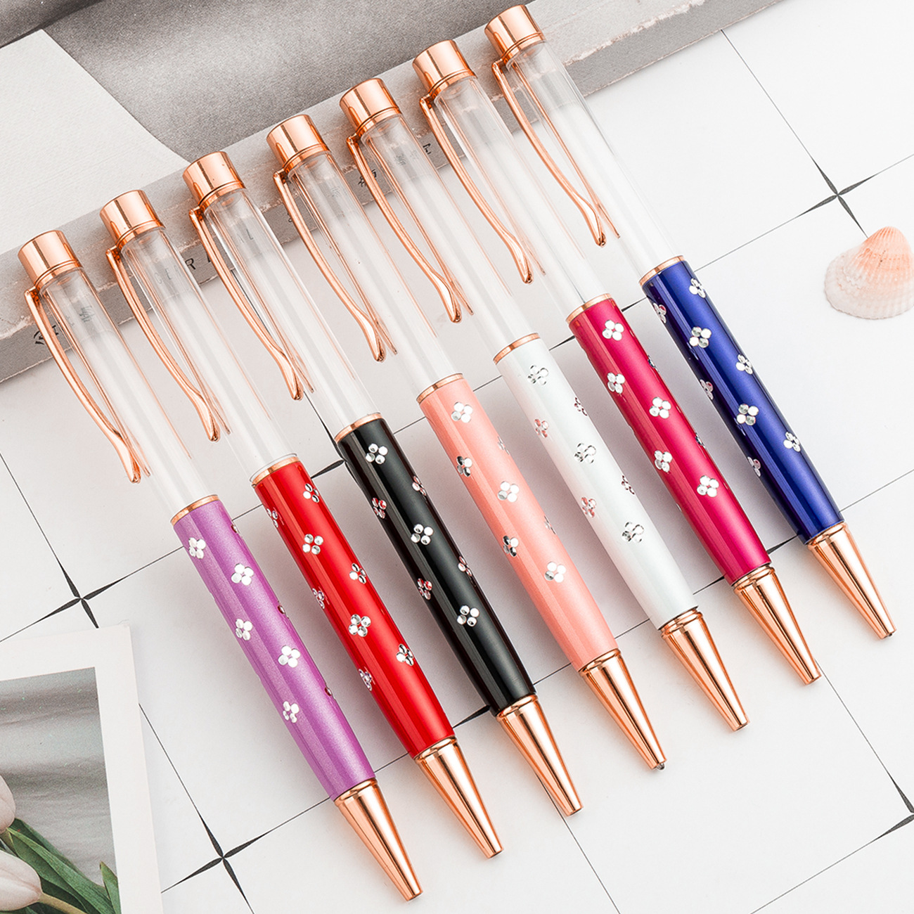 Cross-border supply of Metal Ballpoint Pen oil pen DIY air pipe advertising pen printing logo creative gift pen wholesale