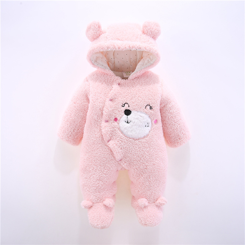 Picture of 2025 Autumn and Winter Baby Jumpsuit Thickened Cotton Velvet Super Soft Climbing Suit for Newborn Winter