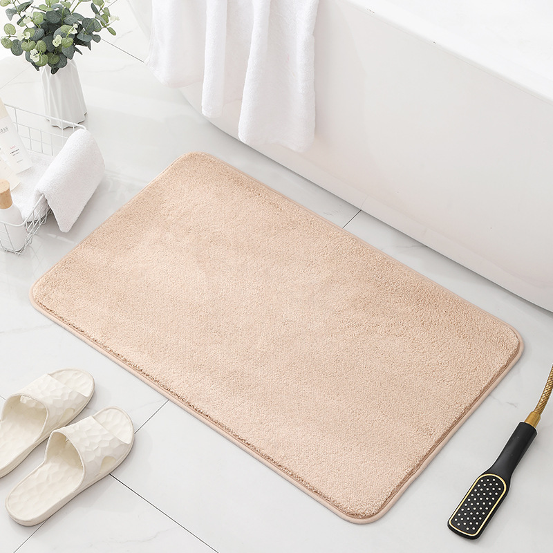 Picture of Thickened Imitation Cashmere Bathroom Toilet Bathroom Toilet Door Water-Absorbent Non-Slip Floor Mats Door Mats Home