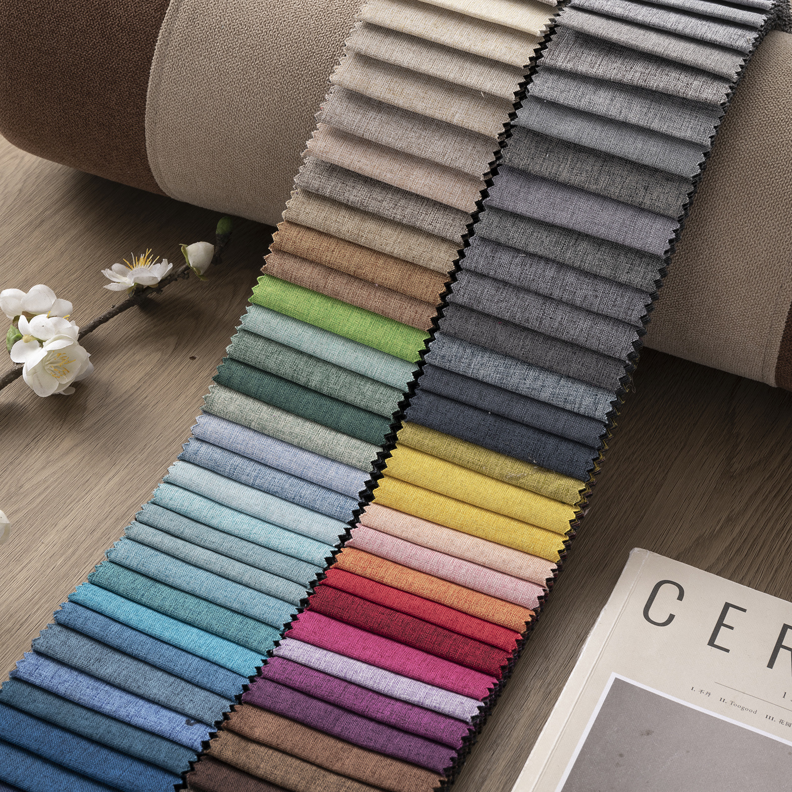 Seacloth Polyester linen Thickened Encryption Fine linen Cushion Cushion Fabric Bag Cloth Engineering Decorative Cloth