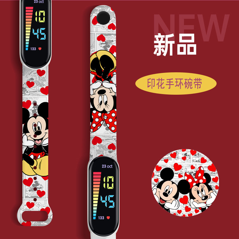 Picture of Cross-border in stock meters 12 printed LED waterproof electronic watch cartoon student cute bracelet wristband watch wholesale