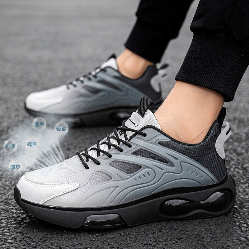Summer New Fashion All-match Mesh Breathable Popcorn Casual Sneakers Men's Cross-border Large Size Korean-style Running Shoes