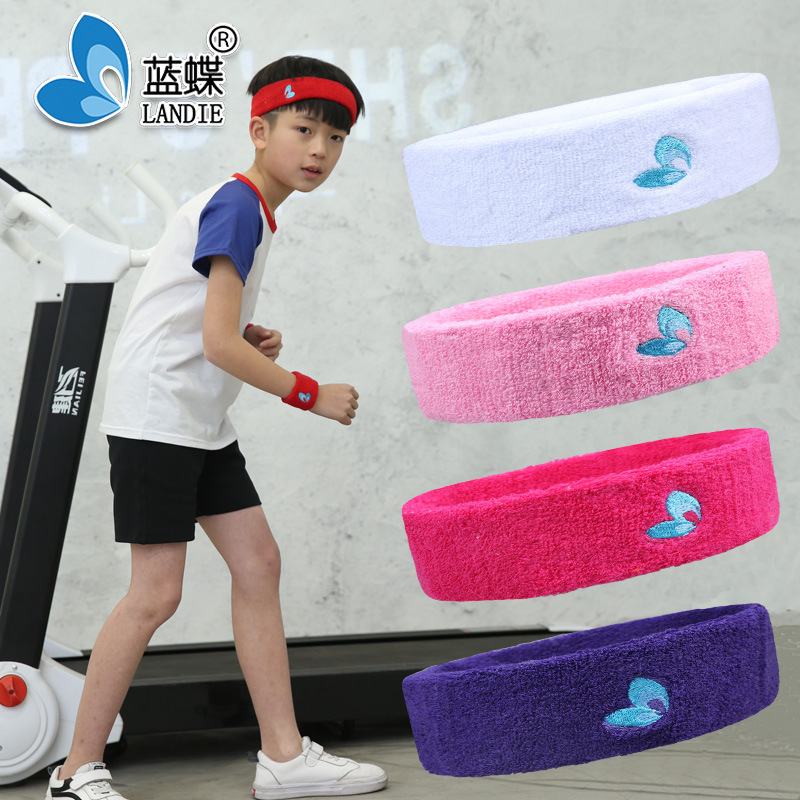 Picture of Cotton Children's Headband Male and Female Youth Sports Running Dance Riding Embroidered Sweat Wipe Sweat Guide Hair Band
