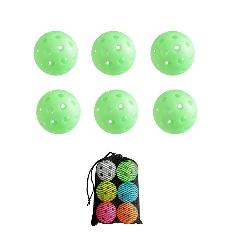 Picture of Cross-border hot selling luminous pick luminous ball Net luminous pick ball 40-hole PE hole Ball 6 pcs/bag factory direct sales