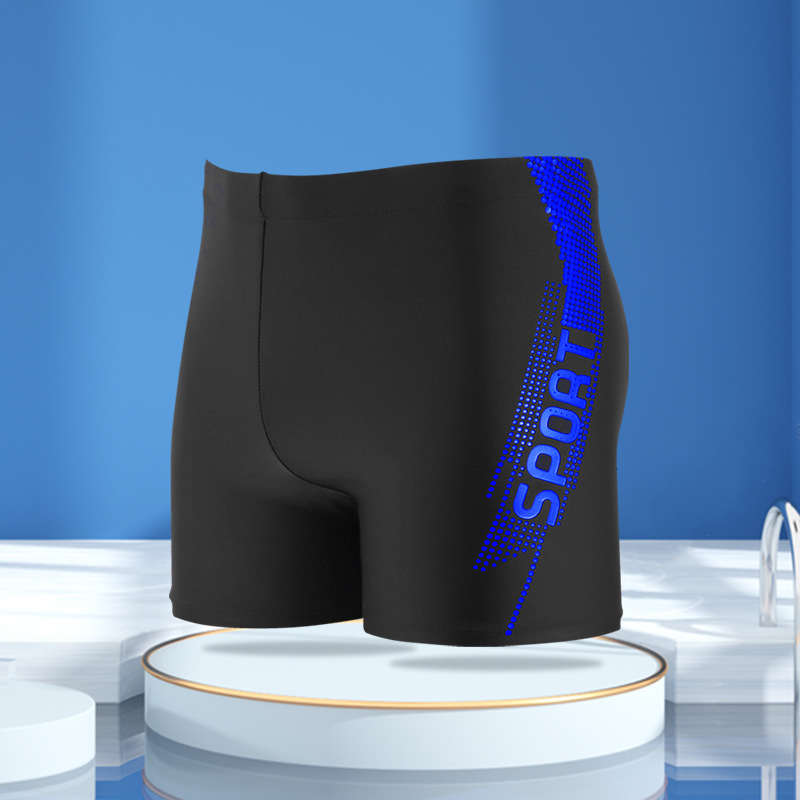 Picture of Factory direct new swimming trunks boxer adult swimming trunks plus fat swimming trunks men's high waist conservative swimsuit