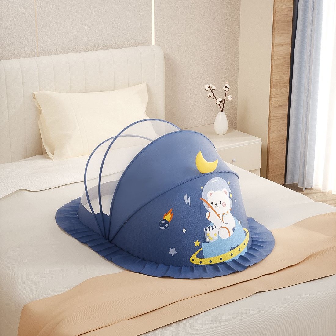 Picture of Cartoon Baby Mosquito Net Baby Small Bed Full Cover Yurt Children Foldable Universal Infant Mosquito Cover