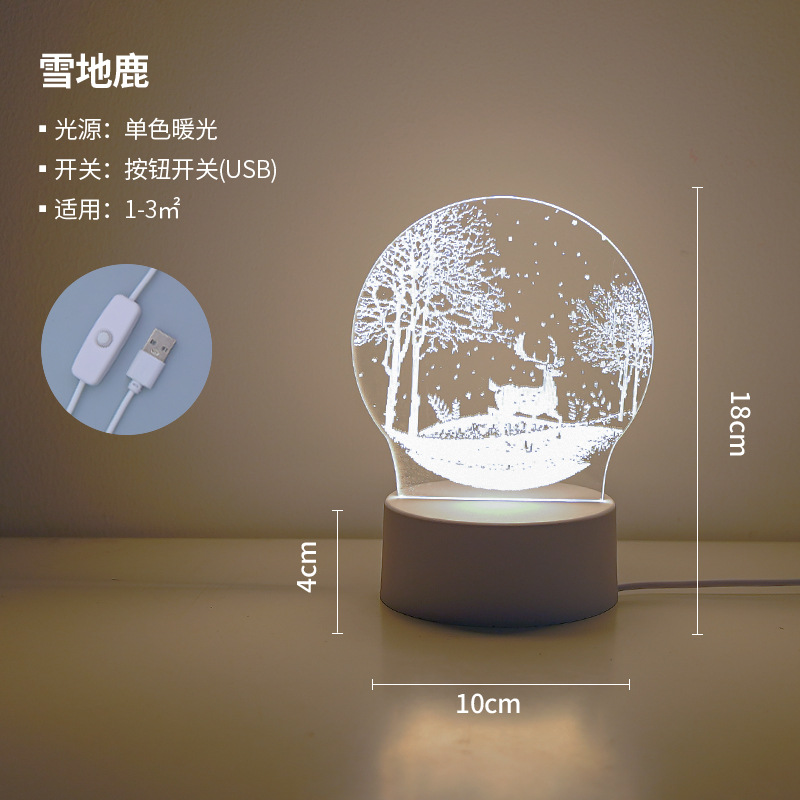 Picture of Creative atmosphere lamp fantasy luminous cartoon LED night light children's gift 3D table lamp bedside lamp logo