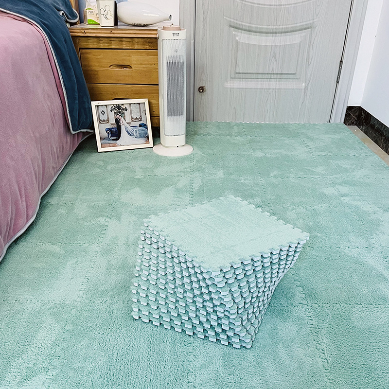 Picture of Plush room stitching carpet bedroom living room 2023 New ins style bedside blanket full floor mat cushion home