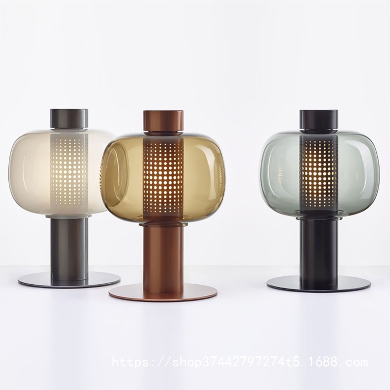 Postmodern Creative Stylish Glass Living Room Table Lamp Scandinavian Style Living Room Bedside Bedroom Designer Study Table Lamp