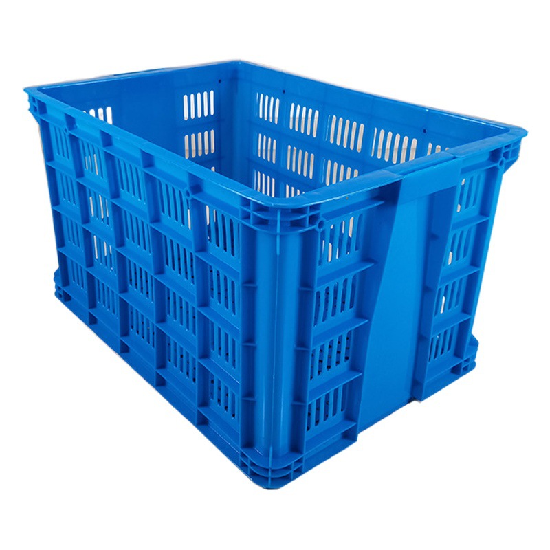 Wholesale 700 turnover basket clothing storage 700*487*410 plastic basket blue plastic frame 700*487*410