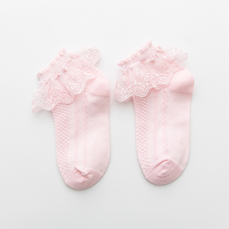 Picture of 2025 Spring and Autumn Princess Socks Lace Socks Short Socks Baby Sweet Cotton Socks Summer Thin Invisible Socks Children's Socks