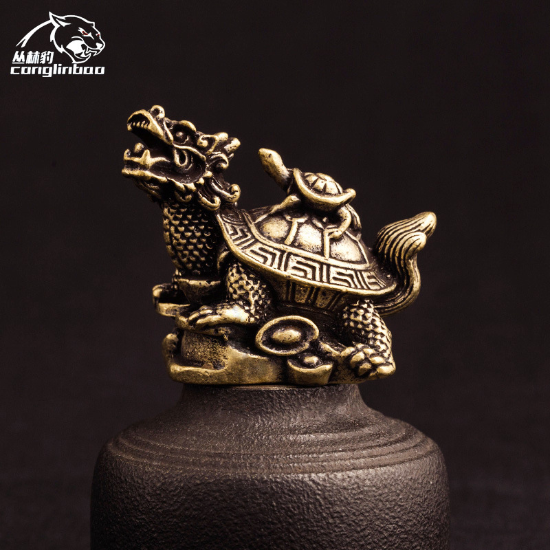 Stall Supply Brass Lucky Turtle Jucai Town House Home Desktop Decoration Home Entrance Crafts Feng Shui Decoration