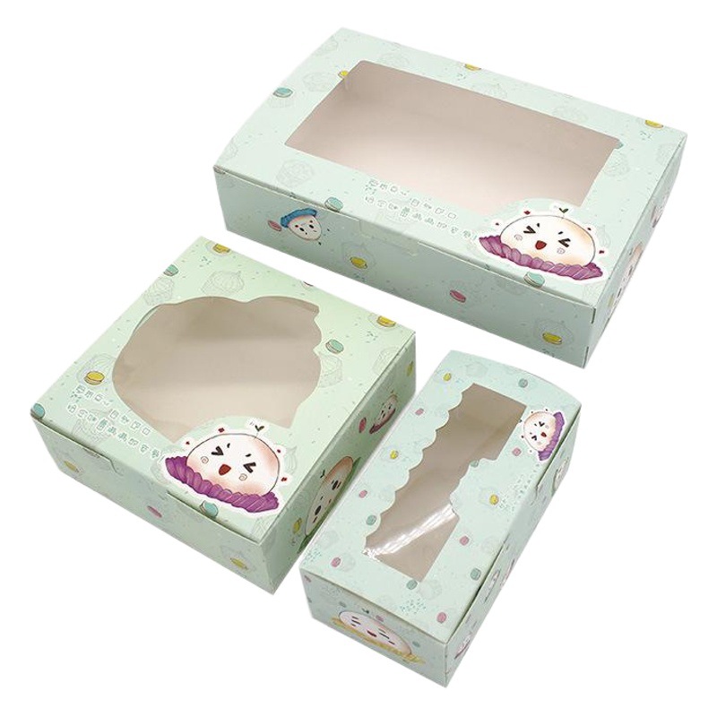 Snow mei Niang packing box window 246 grain 63-80G moon cake box egg tart box snow fat dessert packing box