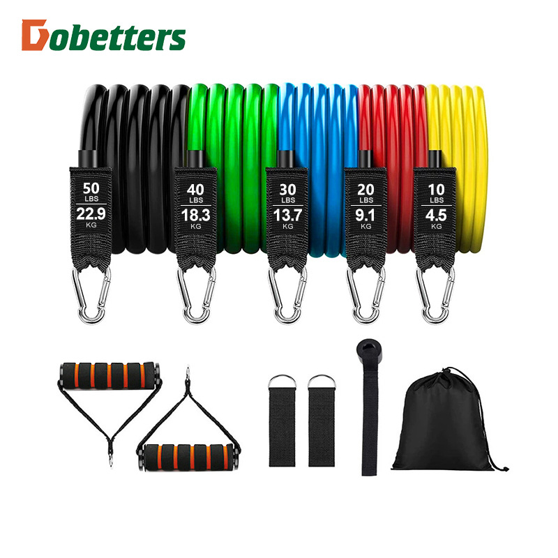 Picture of 11 piece set of tension device tension rope fitness function tension device set muscle training with elastic set Wholesale