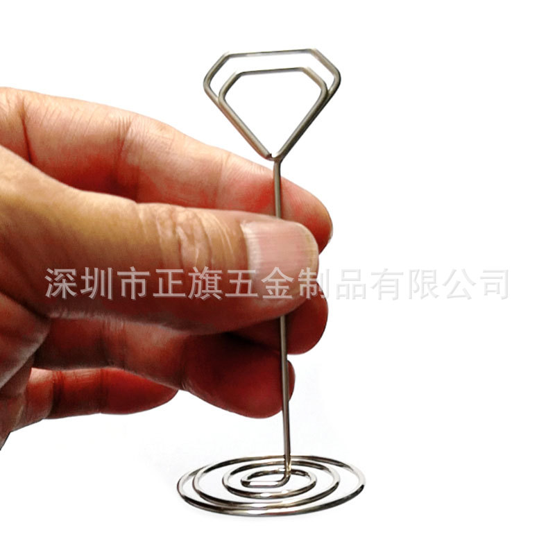 Picture of 85mm heart-shaped business card holder Peacock round wedding seat holder photo holder note holder number plate label message holder