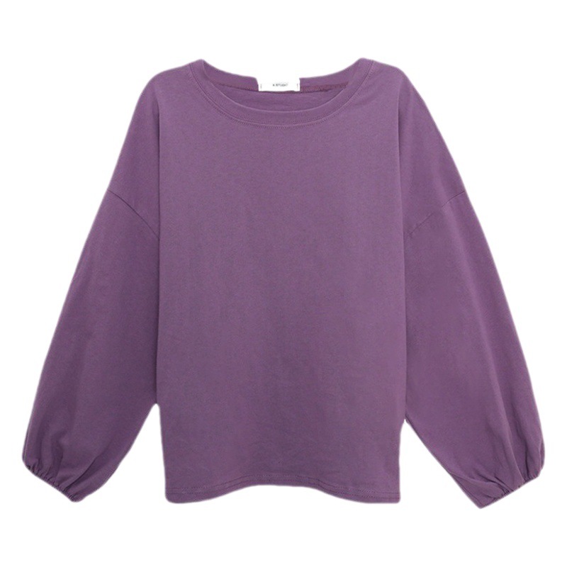 Cross-Border 2025 Korean Version Chic Sweet Fairy Retro Slimming Ruched Lantern Sleeve Top Age-Reducing Long-Sleeve Shirt for Women