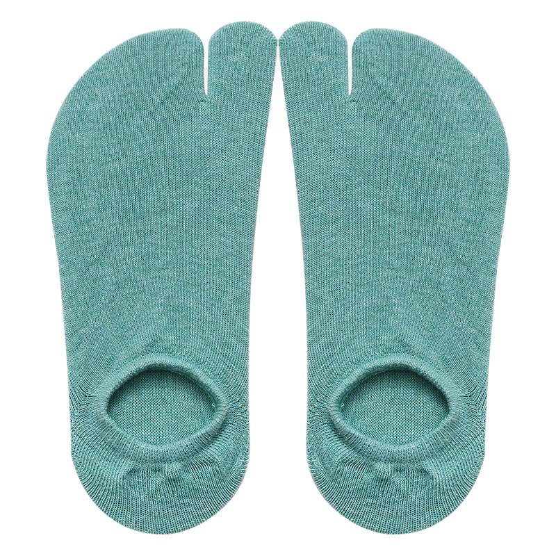 Two-toe summer women's two-finger invisible socks non-slip non-slip heel split toe socks low-cut breathable flip flops toe socks