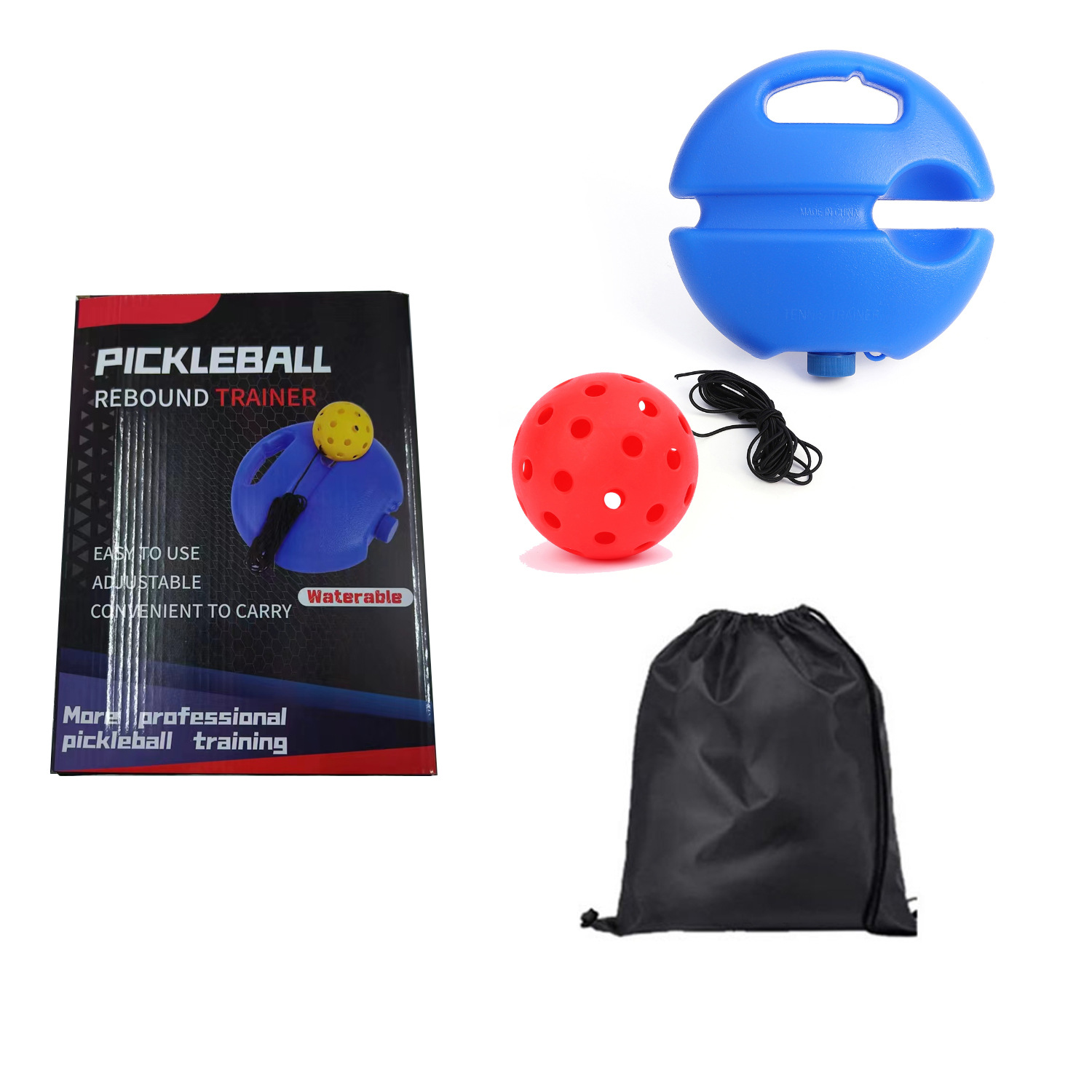 Picture of Pickleball Training Ball 74mm Practice Ball Pe Outdoor Plastic Injection Molded Ball with Led Light