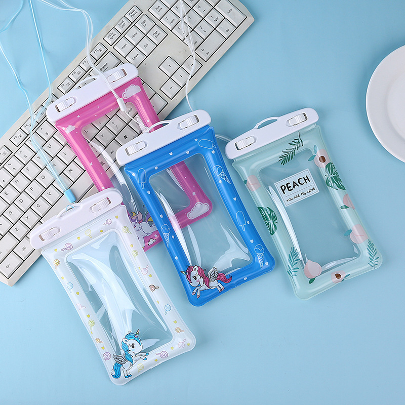 Airbag mobile phone waterproof bag inflatable floating touch screen swimming transparent waterproof mobile phone bag mobile phone waterproof case