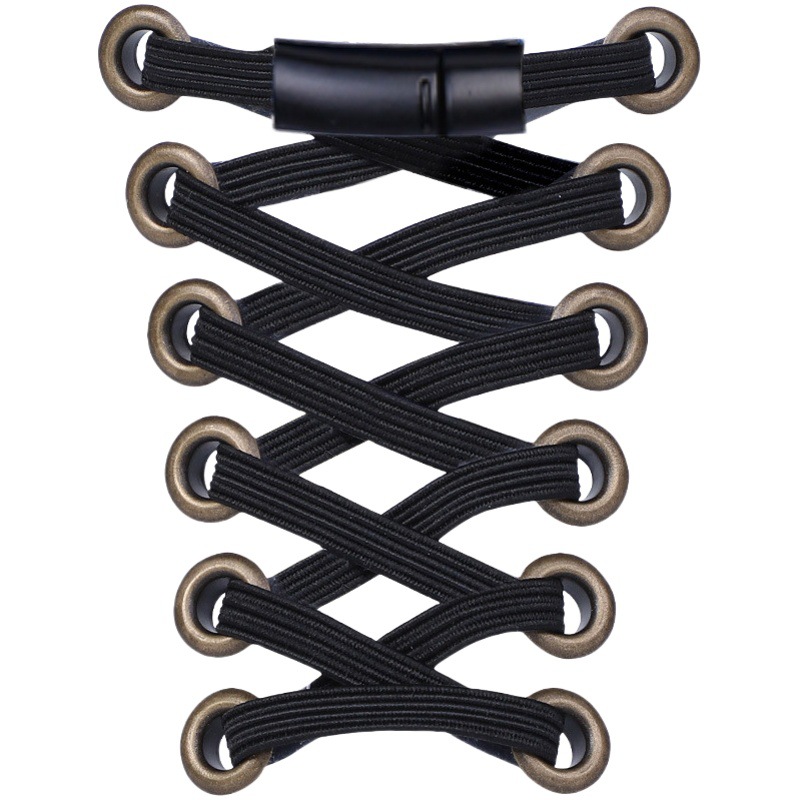 Lazy Shoelace Magnetic Buckle Fixed Children Elastic Flat Elastic Tie-free Shoelace Buckle Fashion Personality Tie-free Artifact