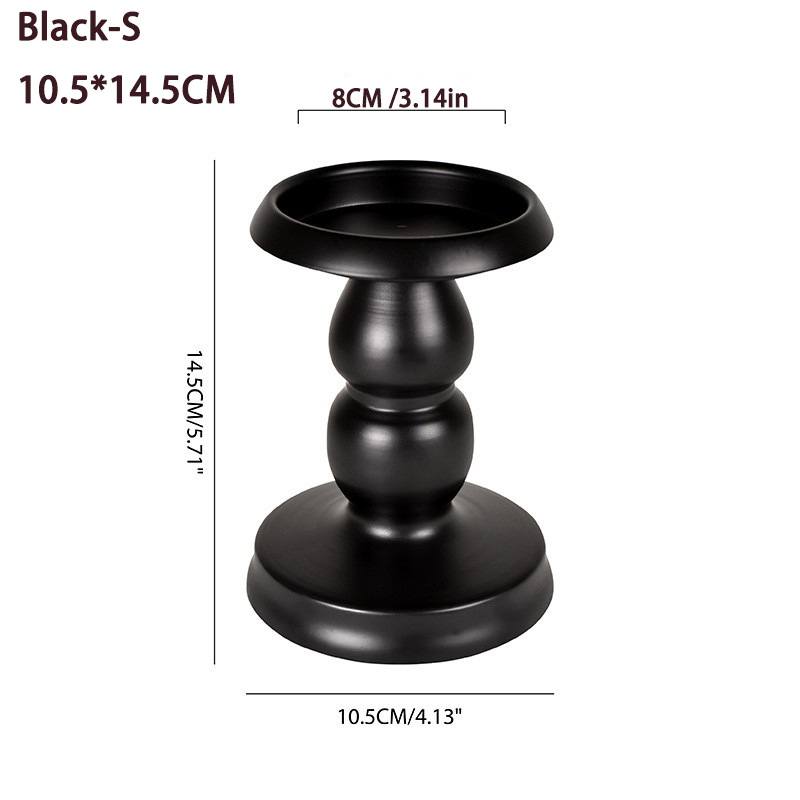 Picture of American Candlestick candlelight dinner candle Cup atmosphere decoration black iron candlestick crafts ornaments manufacturers supply