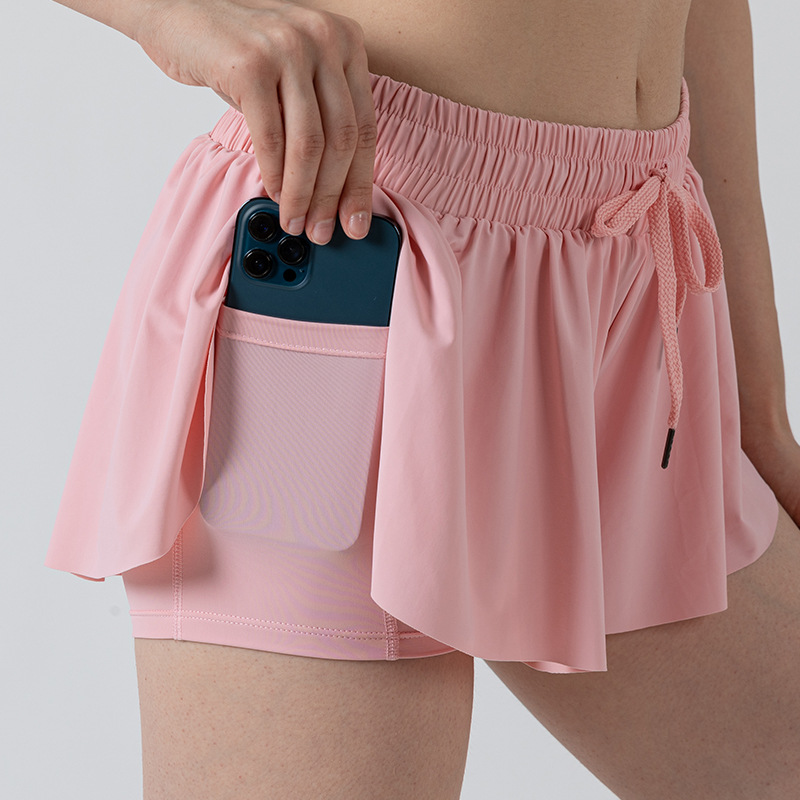 Picture of 2024 New Cross-Border Amazon Popular Yoga Wear Running Fitness Tennis Skirt Pants Pocket Sports Shorts for Women