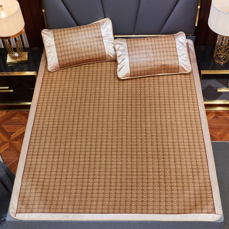 Picture of Factory wholesale rattan mat mat three-piece ice silk mat foldable summer student single air-conditioned mat dormitory bamboo mat
