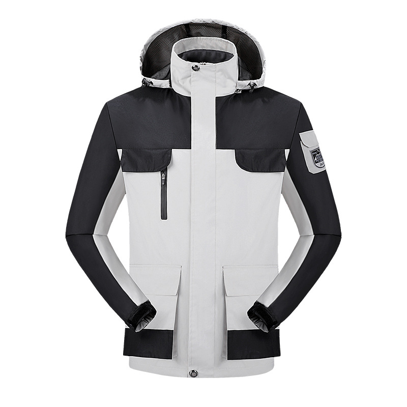 Picture of Amazon Couple Jacket Outdoor Large Size Hooded Windproof Waterproof Mountaineering Fishing Cargo Jacket for Men and Women