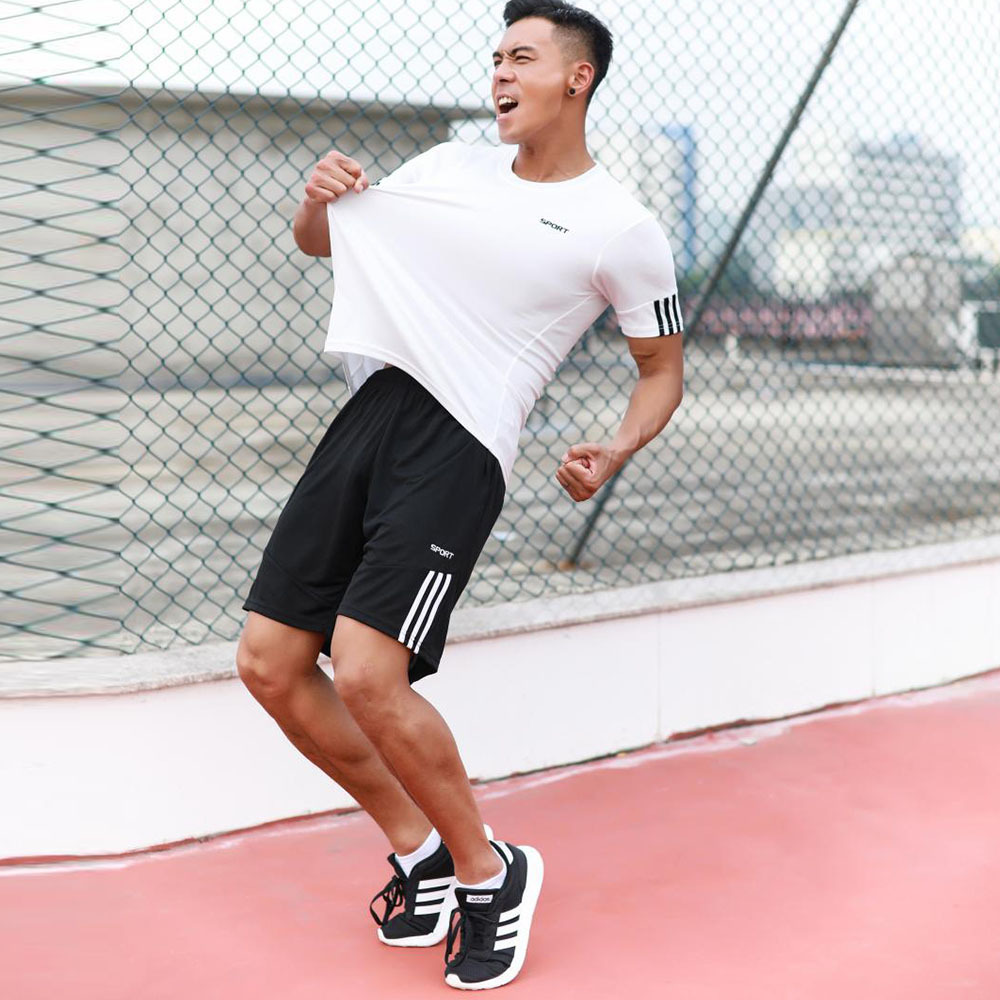 Sports Quick-drying Clothes Men's Summer suit Students Loose Quick-drying suit Men's Running Clothes Sports suit Men's Superior Sense