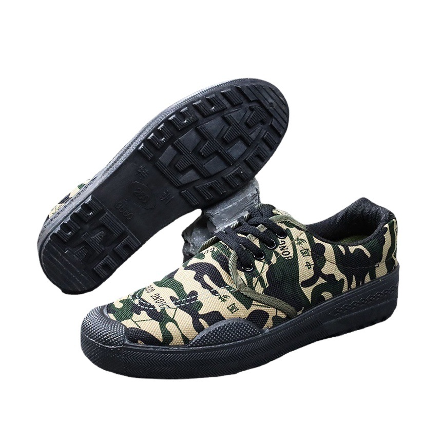 Shoes Men's Military Training Shoes Newborn Construction Site Vinyl Anti-Slip Ultra-Light Liberation Shoes Farmland Shoes Casual and Plaid