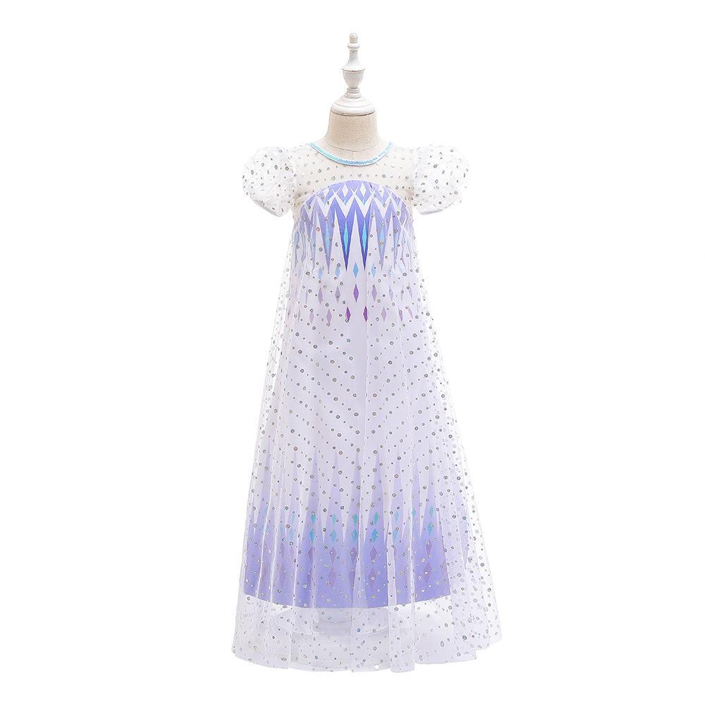 Picture of Frozen 2 Kidsren's Dress Princess Dress Girl Elsa Snowflake Dress Frozen Elsa Princess Style