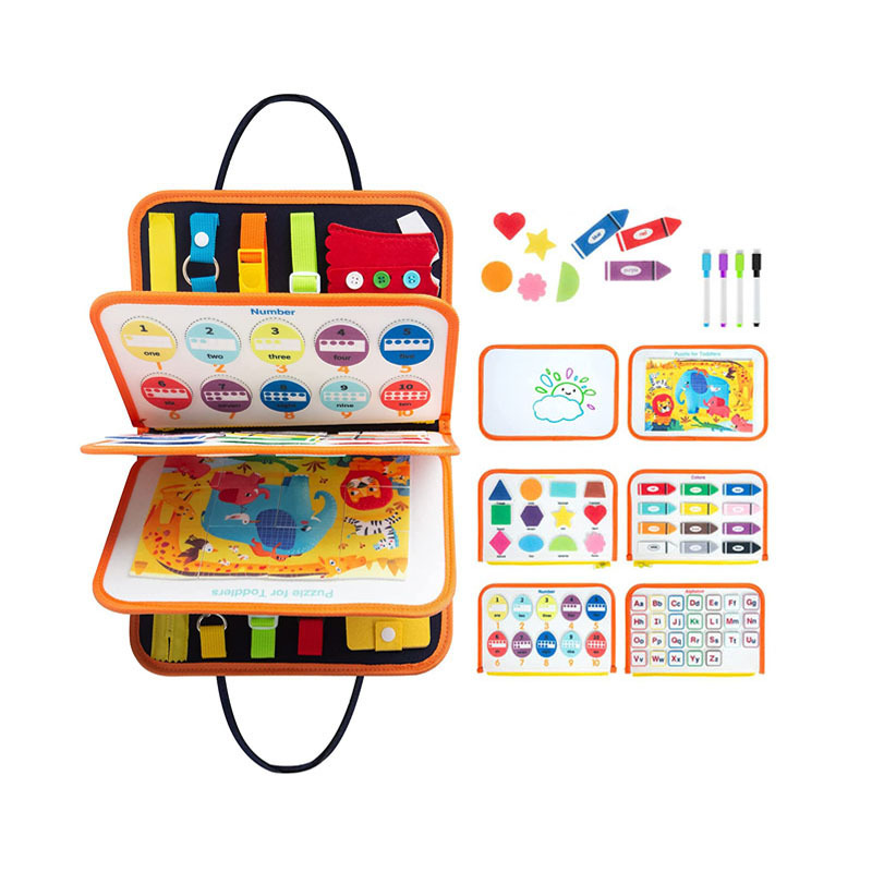 Picture of Cross-border foreign trade felt learning board Montessori early education board busy board children's quiet book cloth book in stock wholesale factory