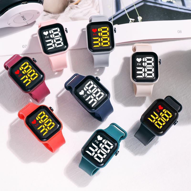 New spot Student Electronic Watch Smart Square Apple Watch y1 LED silicone strap waterproof watch