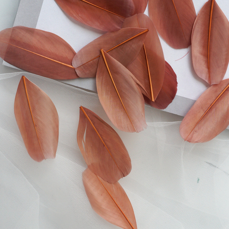 Picture of Goose feather floating head color feather decoration diy jewelry earrings earrings dream catcher handmade material accessories small feathers