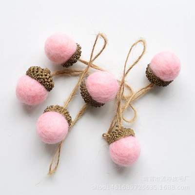 Picture of Cross-border wool felt Acorn ball Christmas ornaments handmade diy material scene layout Christmas tree pendant