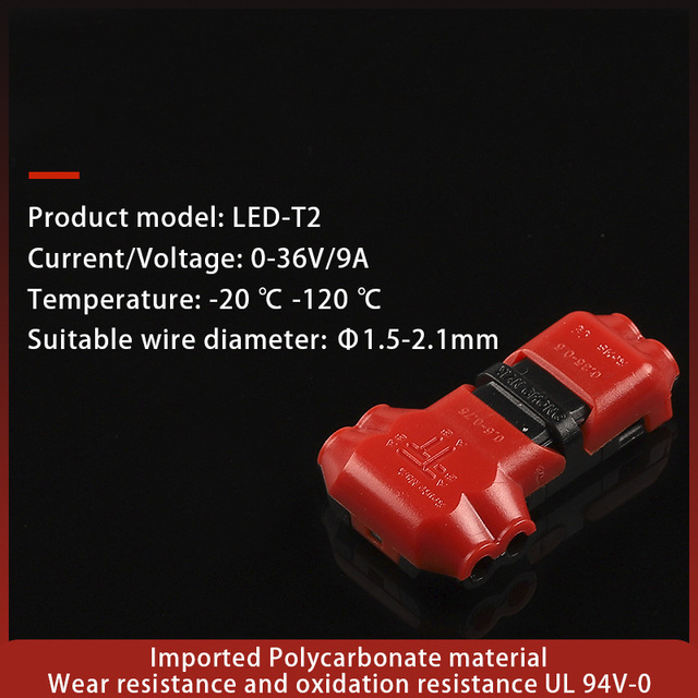 Picture of T-type H-type single and double wire non-stripping straight-through split wire connector non-stripping fast wiring line card line pet press type