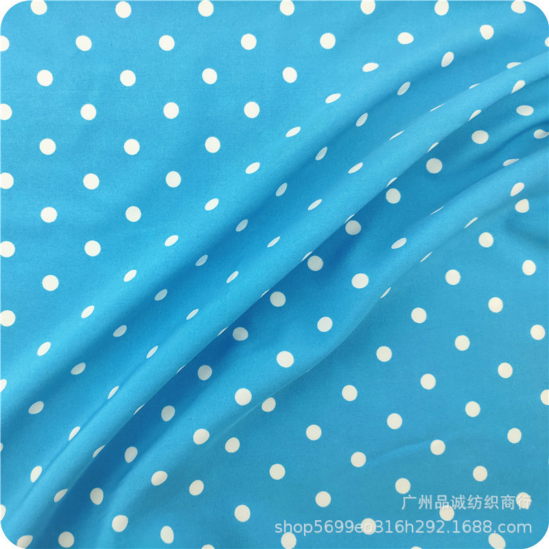 Picture of 100D four-sided bullet wave dot printing micro-elastic polyester 0.8 dot chiffon print shirt dress fabric