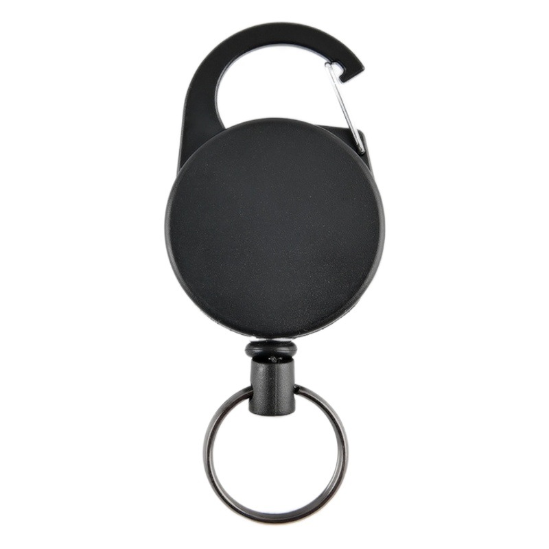 Picture of Anti-lost anti-theft keychain plastic easy pull buckle 1MM thick stainless steel wire high rebound retractable wire rope metal buckle
